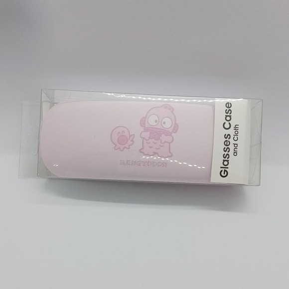 Sanrio pink hangyodon eyeglasses case with cleaning cloth main image 4